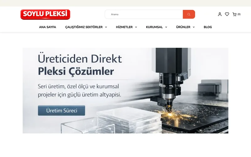 Soylu Pleksi web sitesi ana sayfa ekran görüntüsü